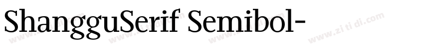 ShangguSerif Semibol字体转换